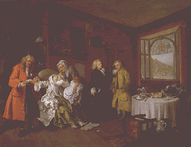Hogarth, <em>Marriage à la Mode</em><br /><span class="small">(1745, National Gallery, London)</span>